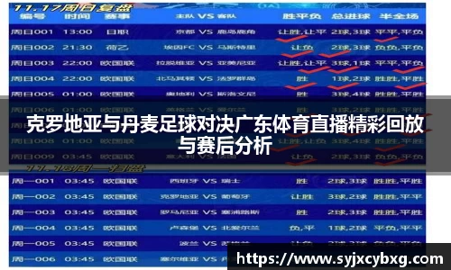 克罗地亚与丹麦足球对决广东体育直播精彩回放与赛后分析